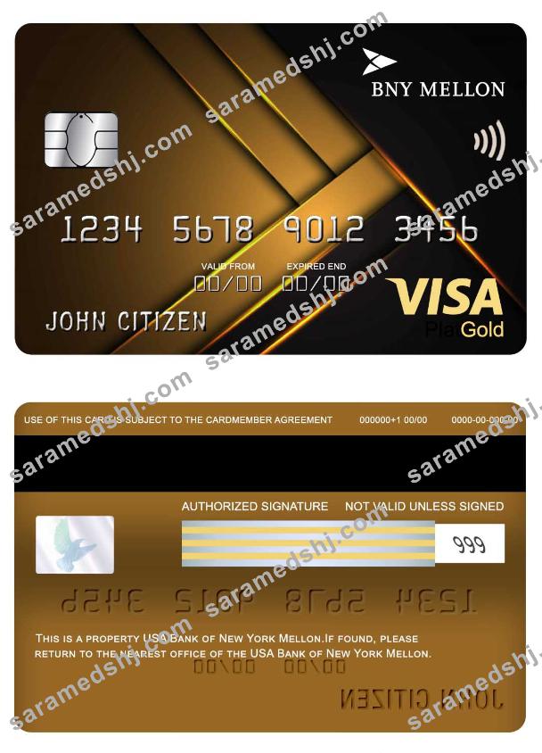 USA Bank of New York Mellon visa gold card